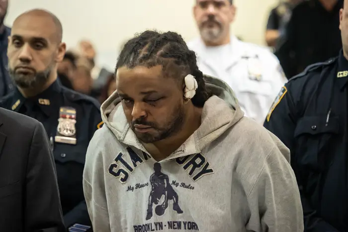 Robert Williams, the man accused of carrying out back-to-back assassination attempts on Bronx police officers in the span of 12 hours, is arraigned inside Bronx Criminal Court in the Bronx on February 10th, 2019.
